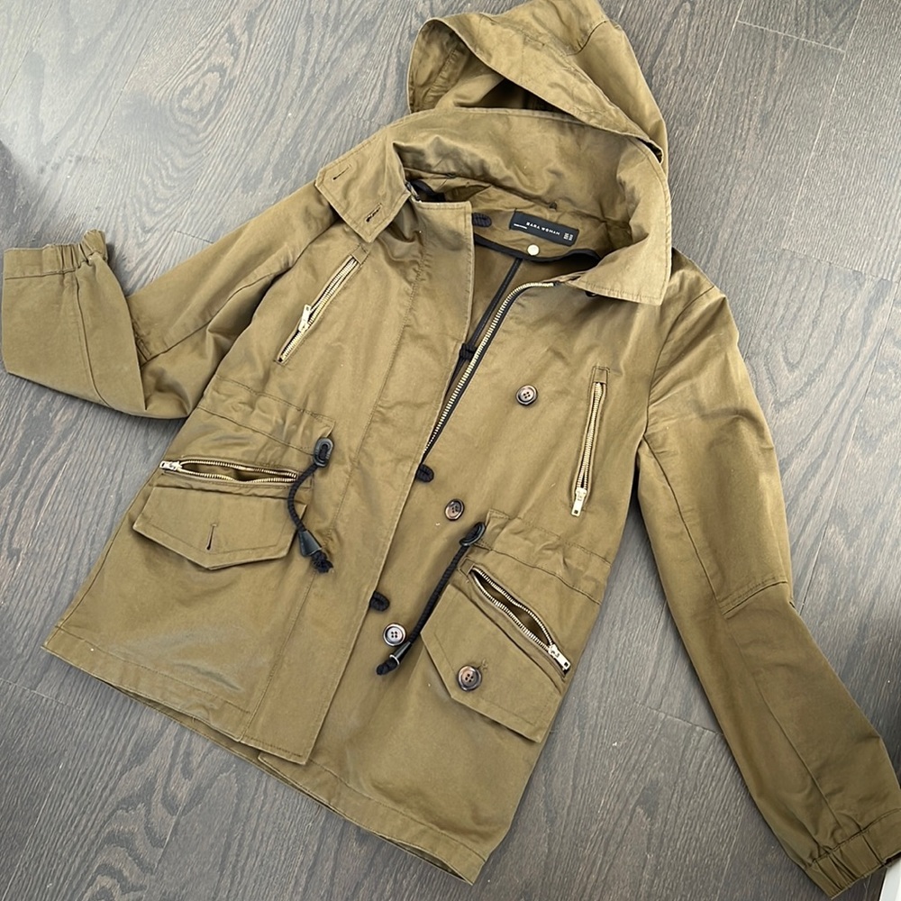 Army green Zara Women spring jacket